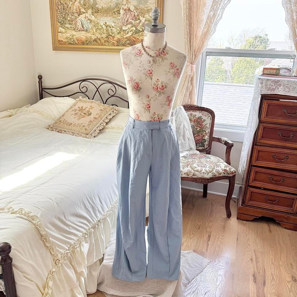 l ight blue trousers Work pants modern light blue trousers Sollinary size small - Picture 2 of 5